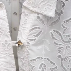 White Broderie Cotton Top and Shorts Set