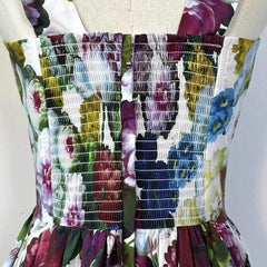 OUTLET: Luxury Designer Georgina print push up 100% cotton dress, SIZE S / EU34 / US4