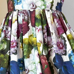 OUTLET: Luxury Designer Georgina print push up 100% cotton dress, SIZE S / EU34 / US4