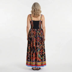 Sicilian Carretto Maxi Bustier Dress