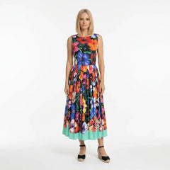 Multicolour Floral Cotton Midi Dress