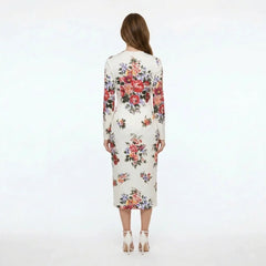 Floralia Italiana Pure Silk Midi Dress