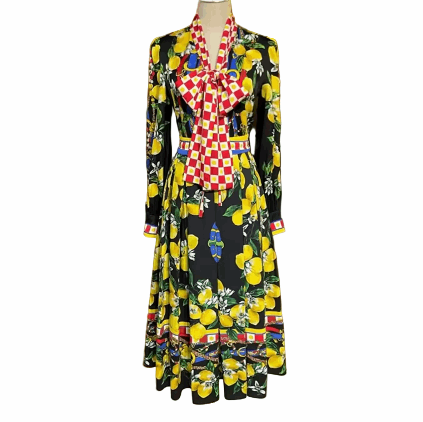 Sicilian Lemons Cotton Skirt