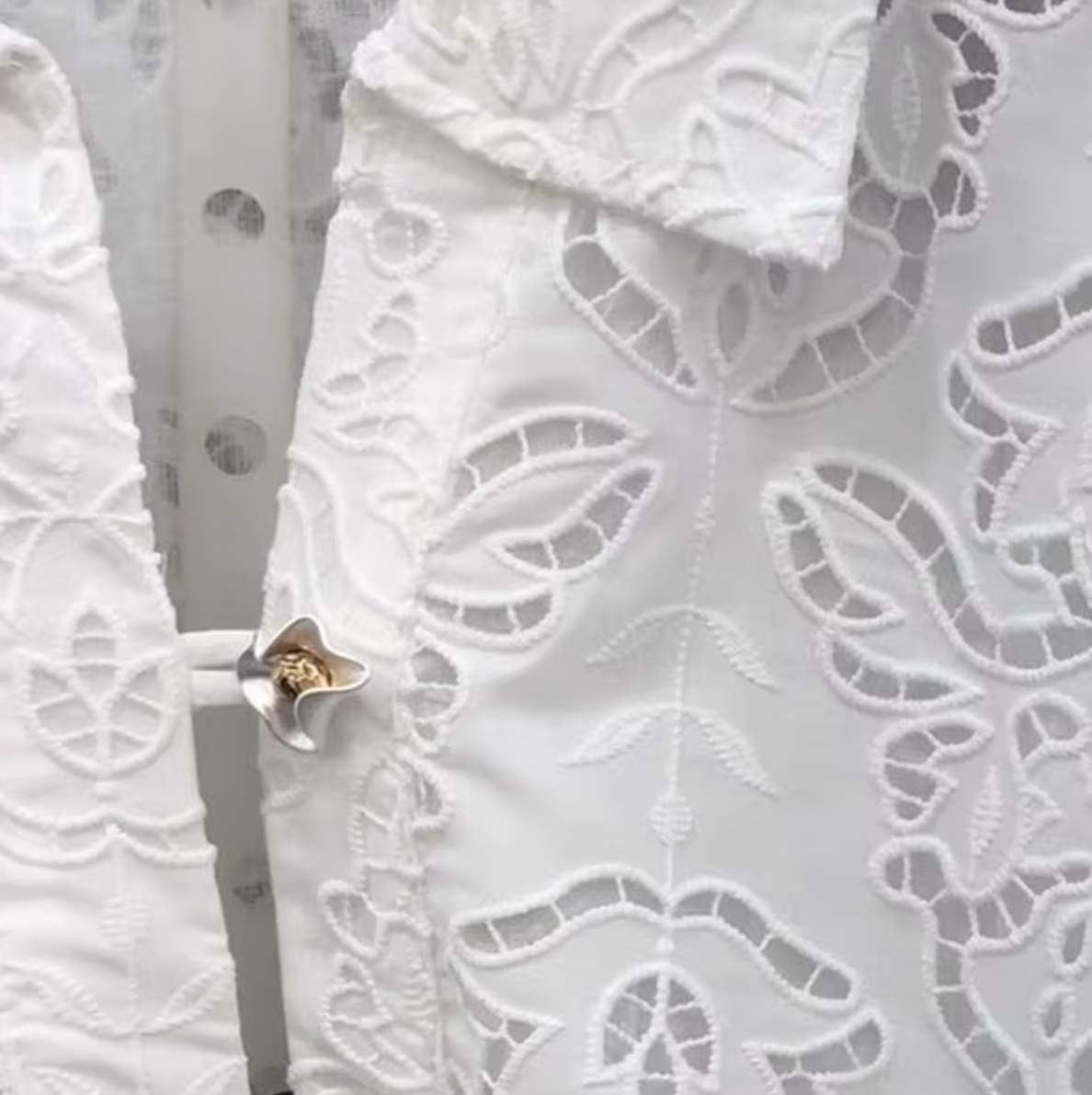 White Broderie Cotton Top and Shorts Set