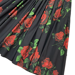 Red Roses Midi Bustier Dress