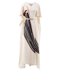 Long Dress Designer High Quality Summer New Women Fashion Casual Vintage Elegant Celebrity Party Gorgeous Cloak Sleeves Dresses