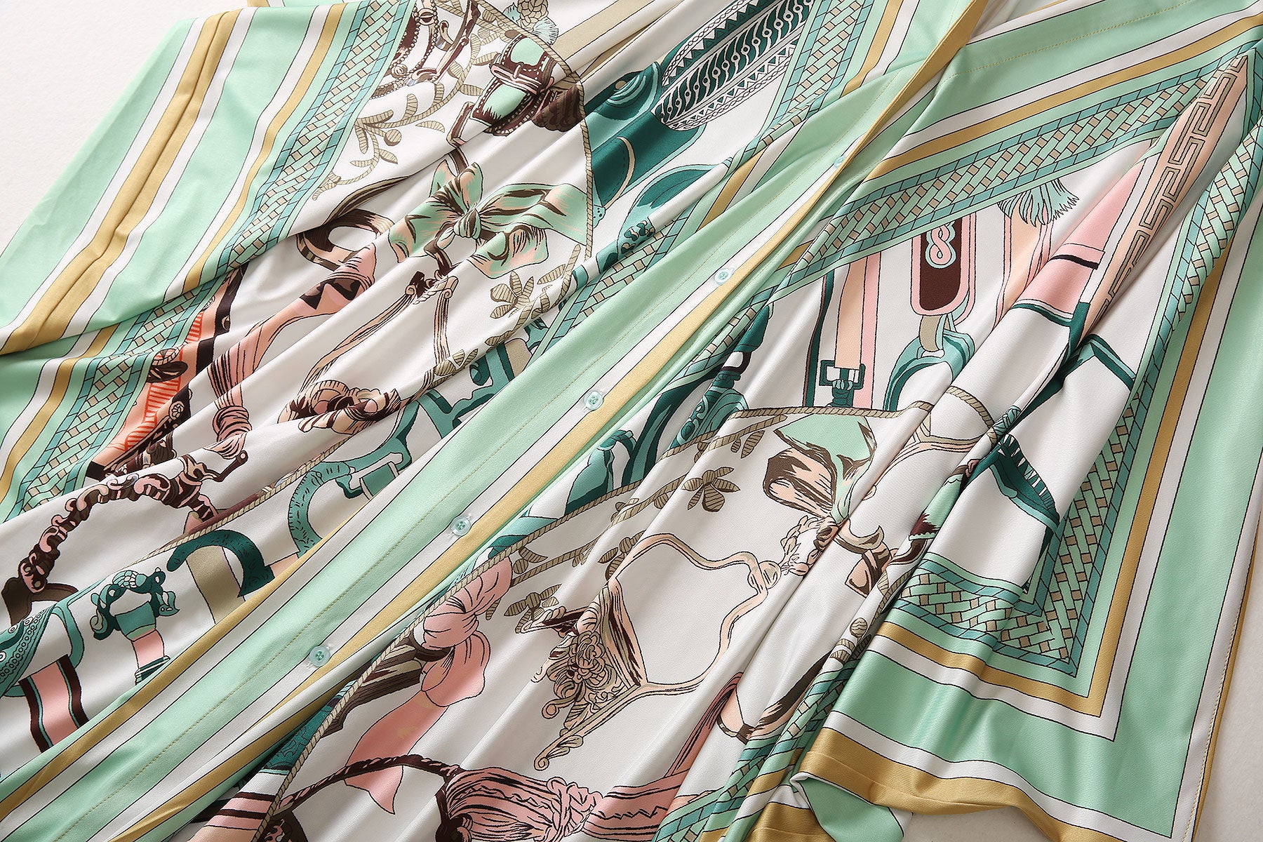 HIGH QUALITY Designer Inspired Summer Women Long Green  Beach Kaftan Dress  Casual Print Cardigan Long Outerwear in Oversize
