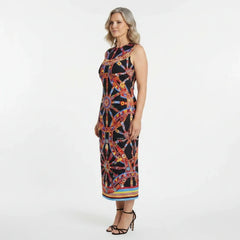 Carretto Black Silk Midi Dress