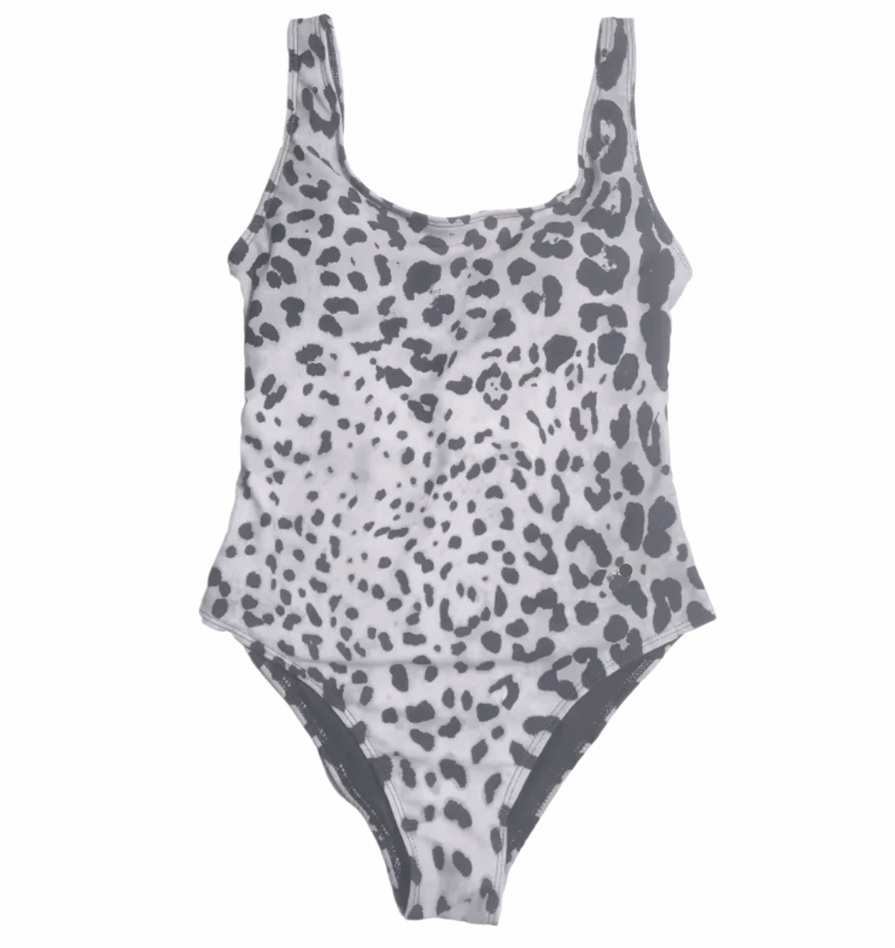 Grey Leo print one piece swimsuit