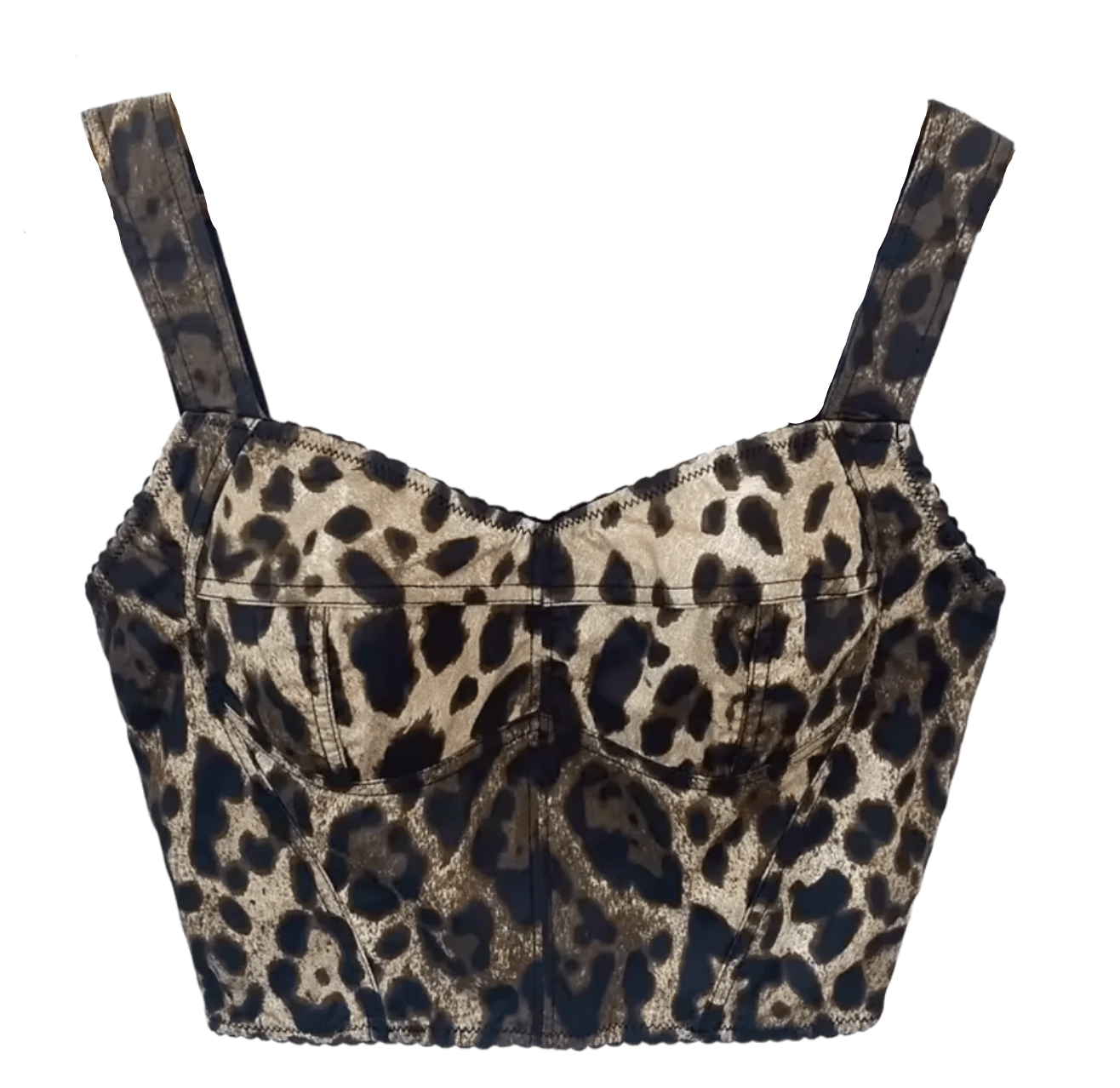Luxury Leo print lingerie style 100% cotton top