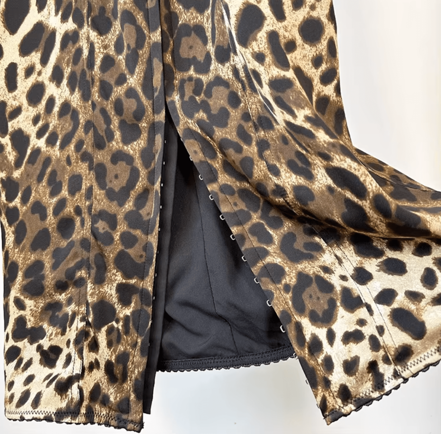 Silk Leopard Midi Lingerie Style Dress