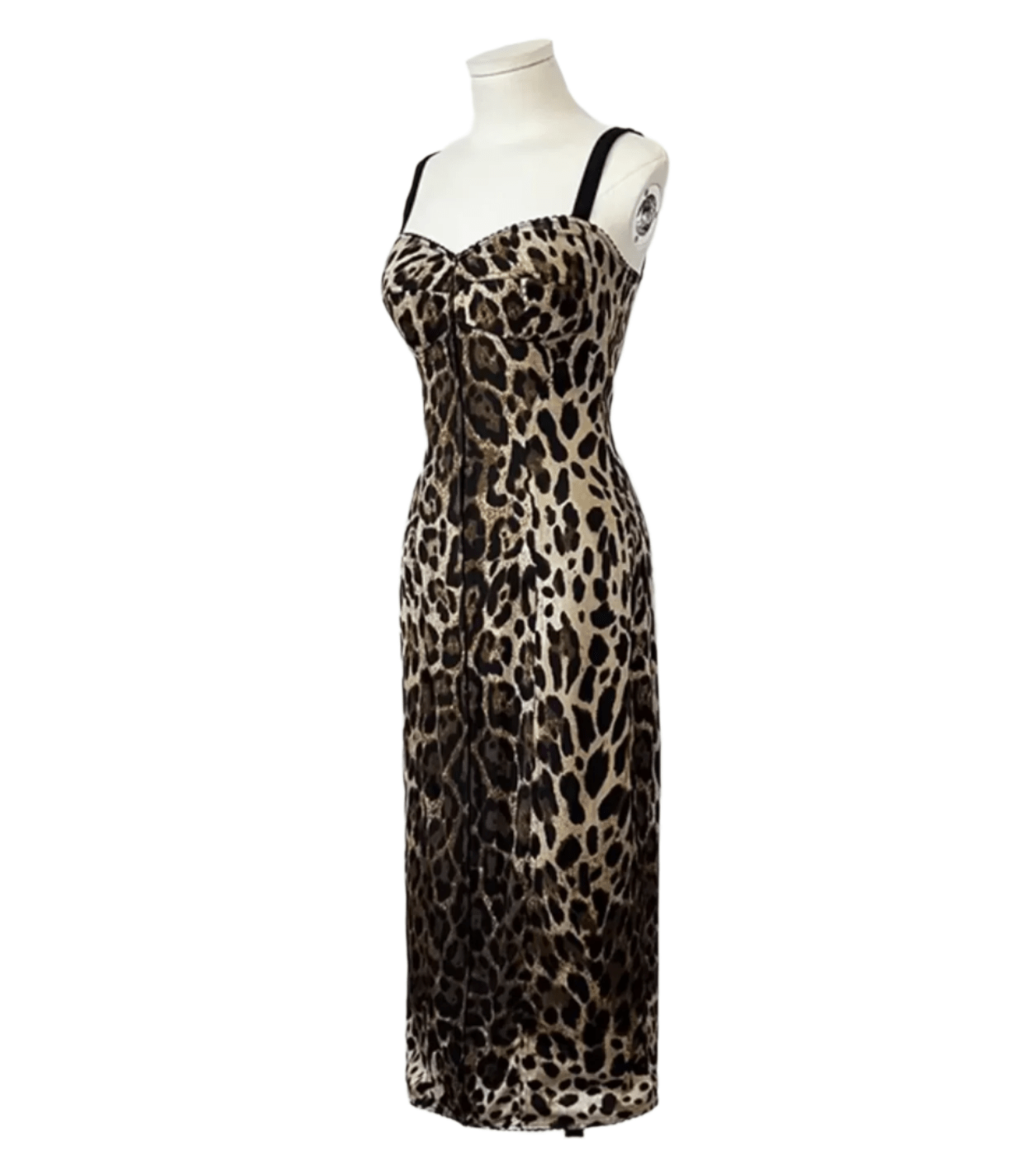 Silk Leopard Midi Lingerie Style Dress