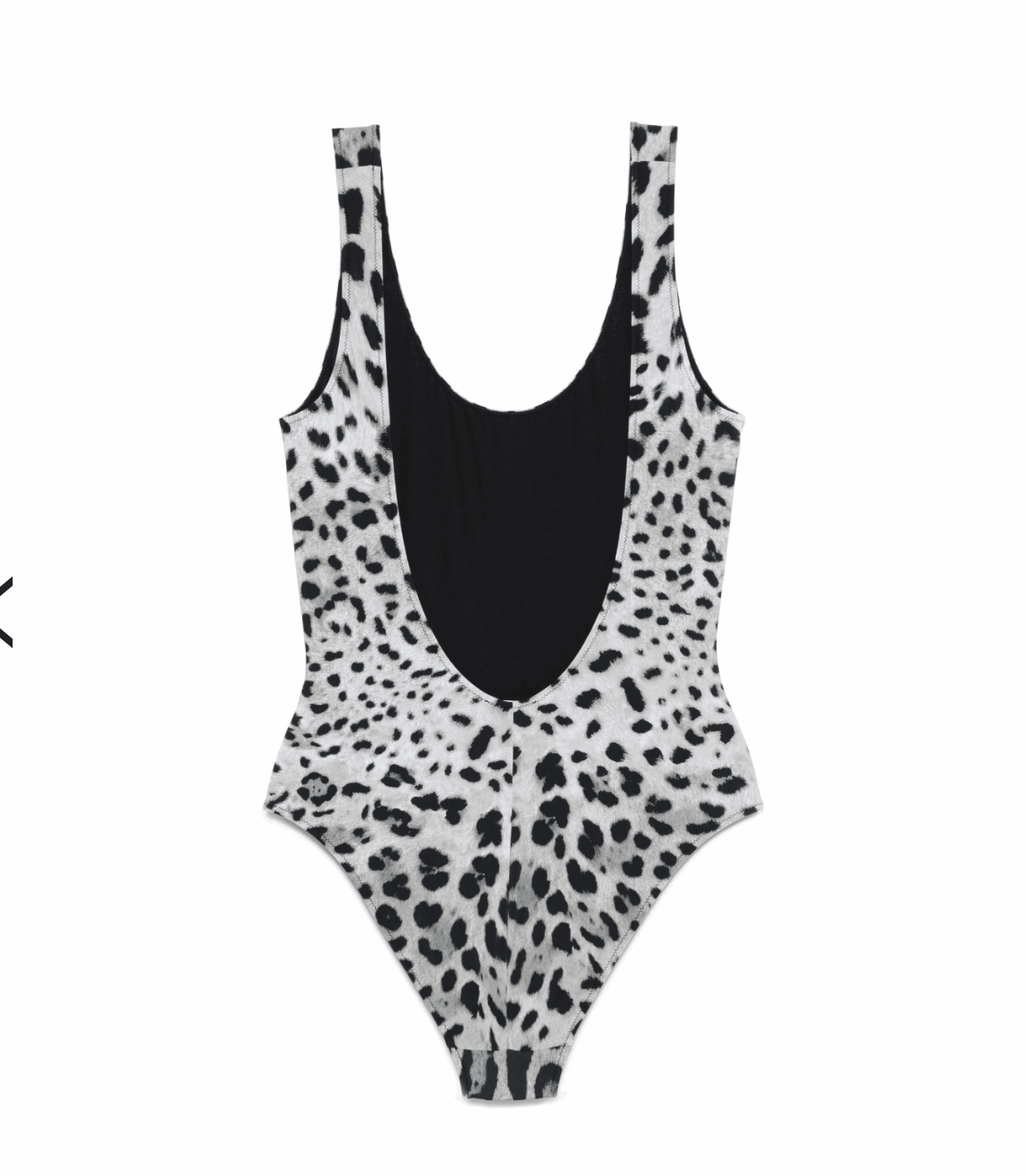Grey Leo print one piece swimsuit