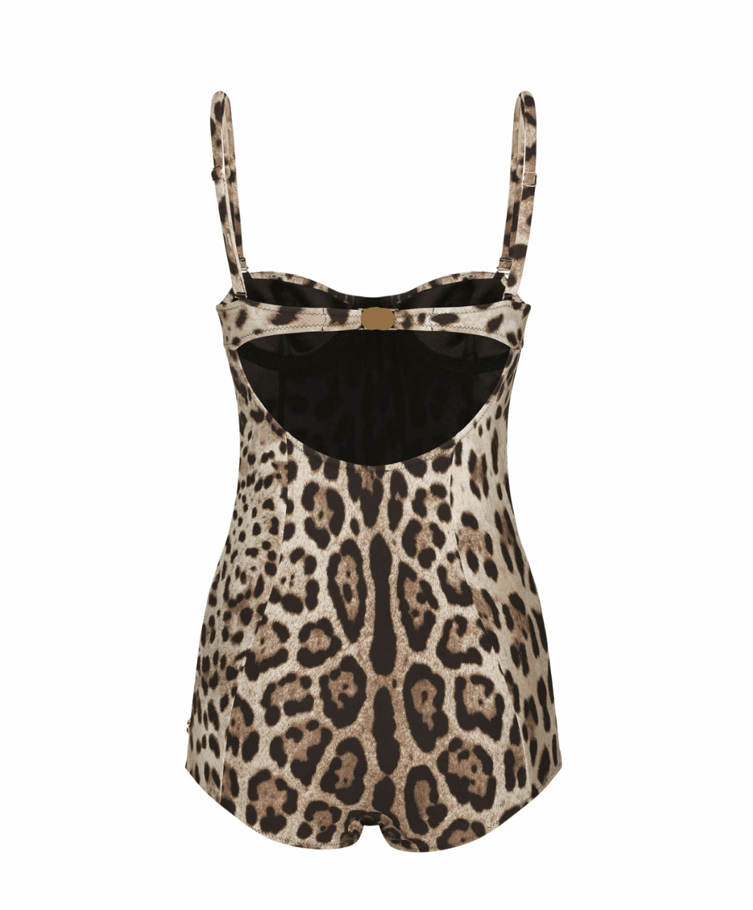 Leo print padded cups swimsuit