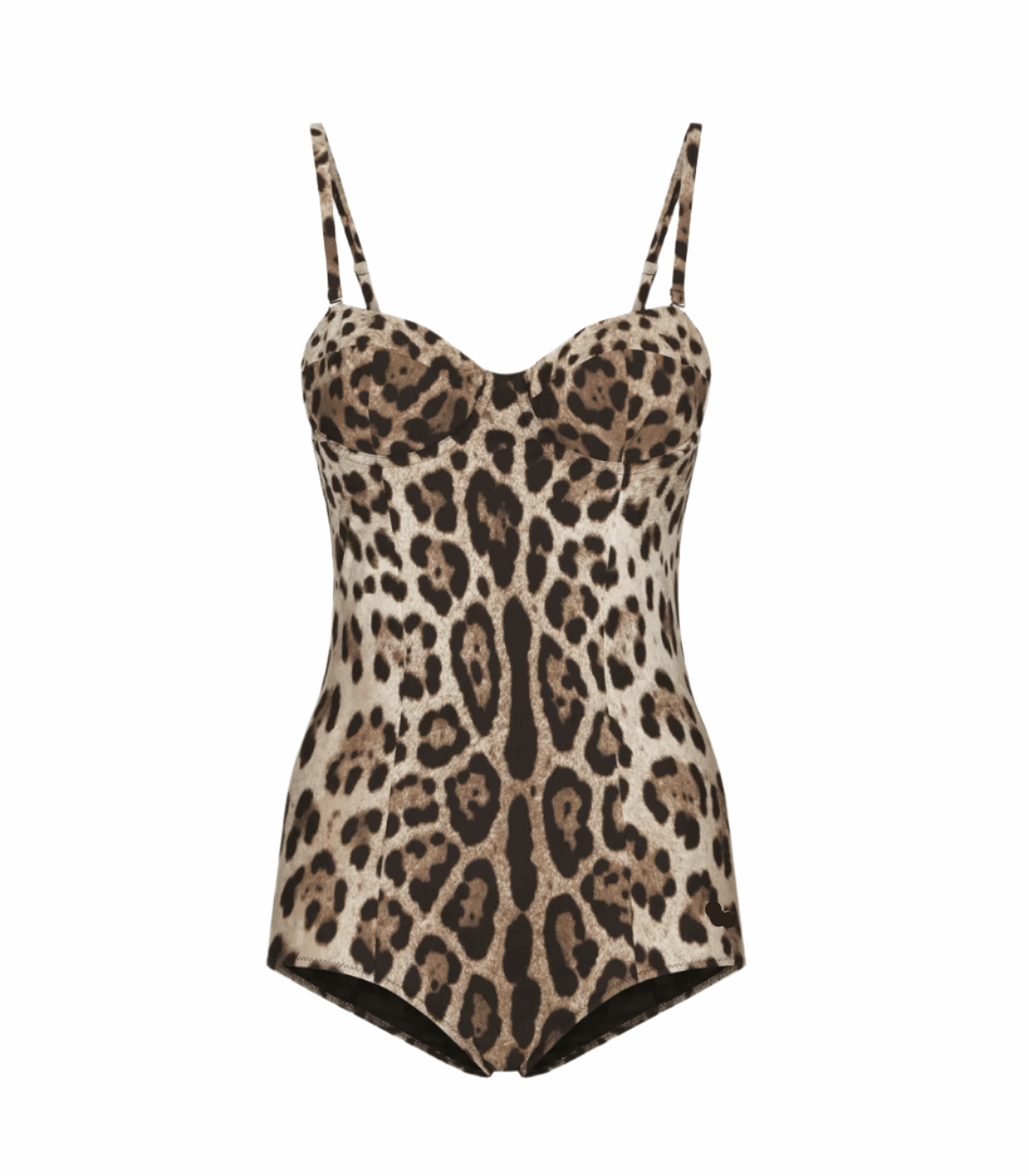 Leo print padded cups swimsuit