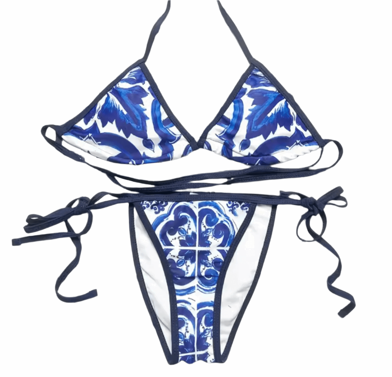 Majolica print bikini (blue, yellow or red)