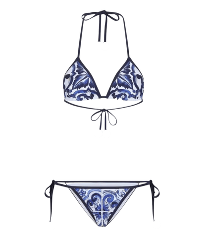 Majolica print bikini (blue, yellow or red)