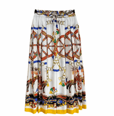 Sicilian Carnival Cotton Skirt