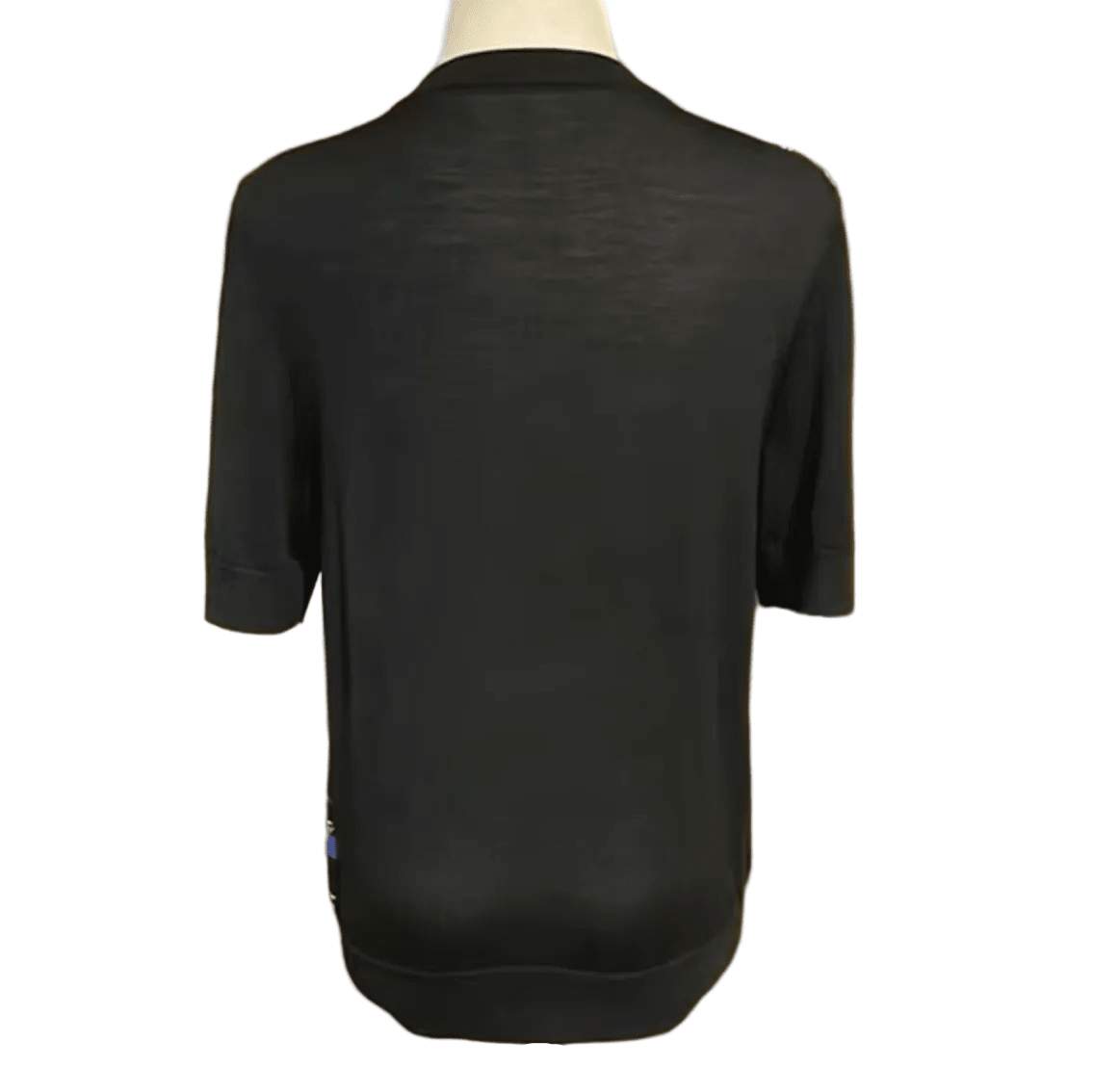 Sicilian Carnival Black Silk & Wool Knitted Top