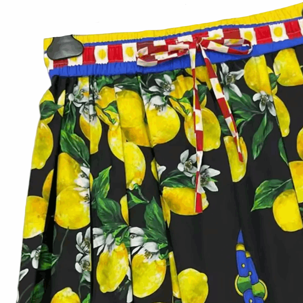 Sicilian Lemons Cotton Skirt