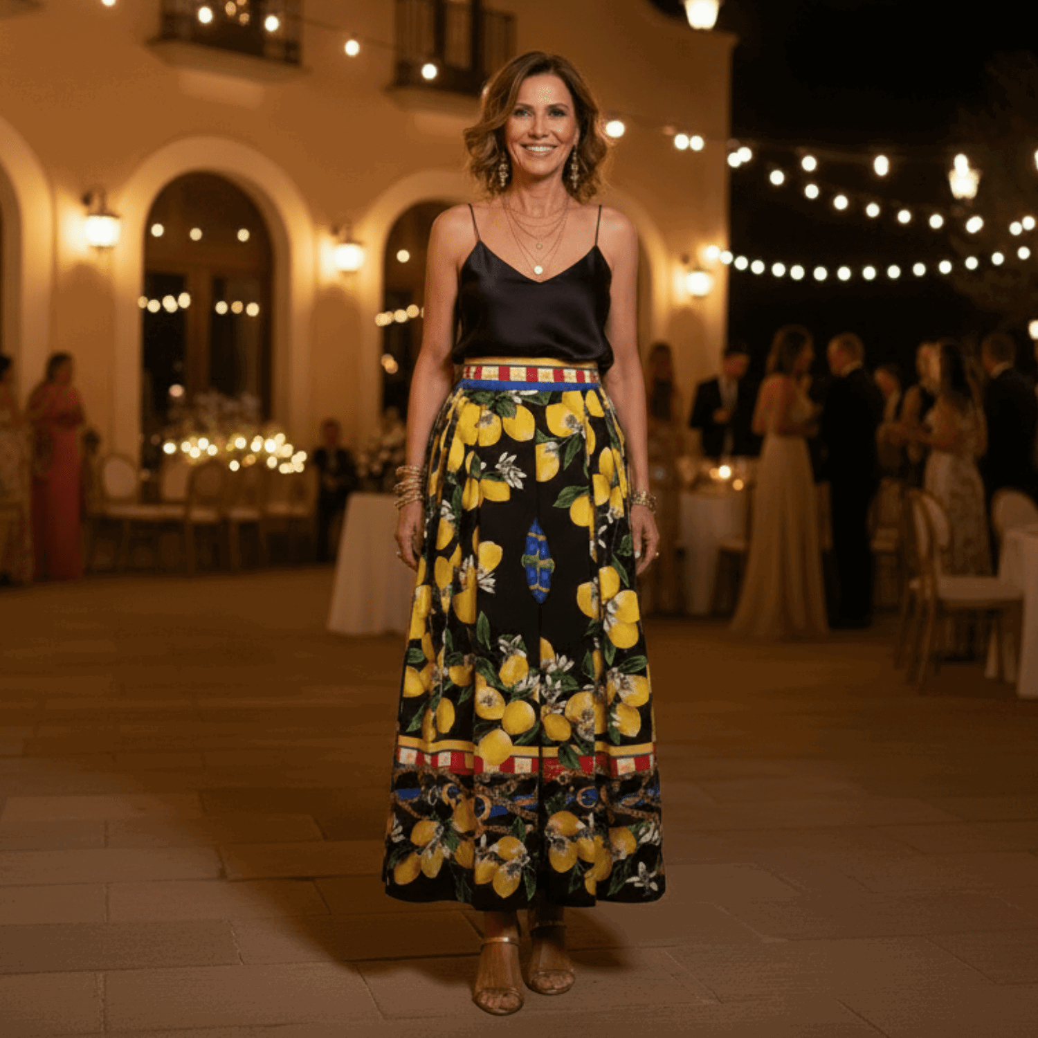 Sicilian Lemons Cotton Skirt