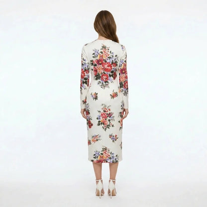 Floralia Italiana Pure Silk Midi Dress