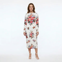 Floralia Italiana Pure Silk Midi Dress