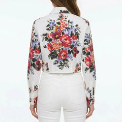 Floralia Italiana White Cotton Blouse
