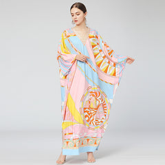 Maxi Dress Plus Size For Women Loong Sleeves Designer Dress Runway Fashion High Quality Kaftan Dress