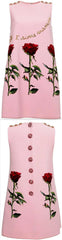 Women Mini Dress Fashion Shift Dress in Pink