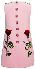 Women Mini Dress Fashion Shift Dress in Pink